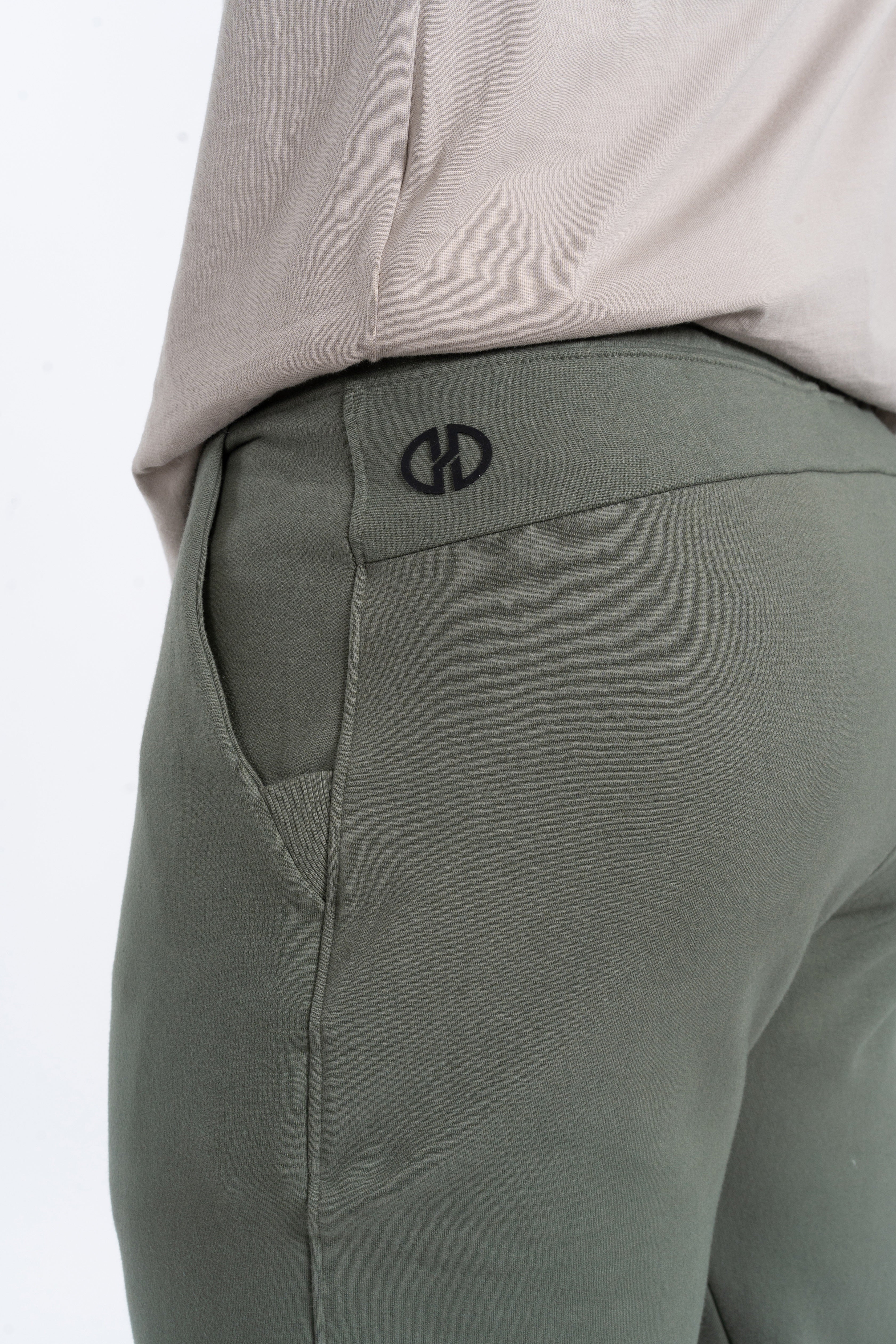 lounger forest night green joggers back logo