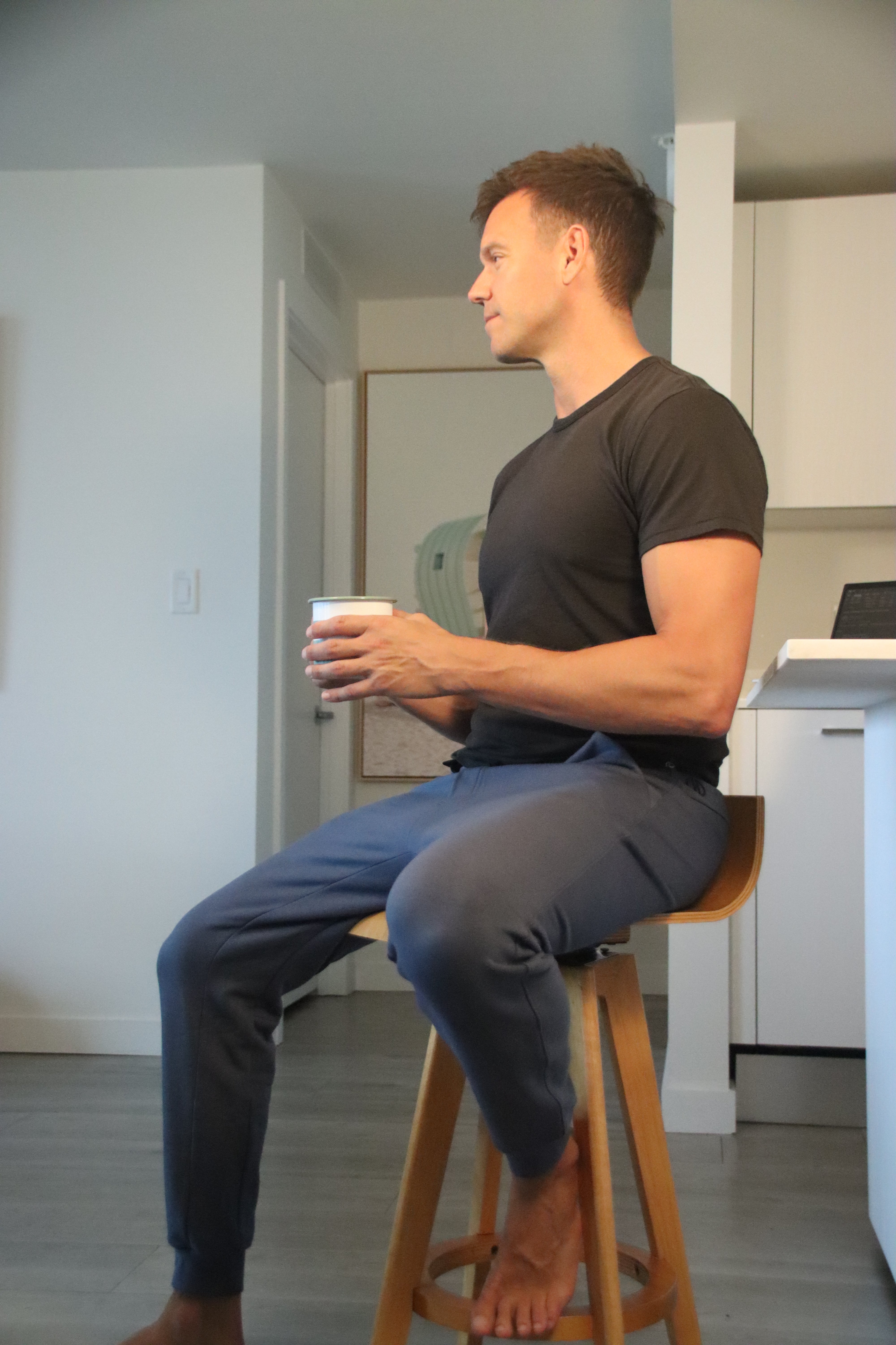 lounger midnight blue joggers when worn